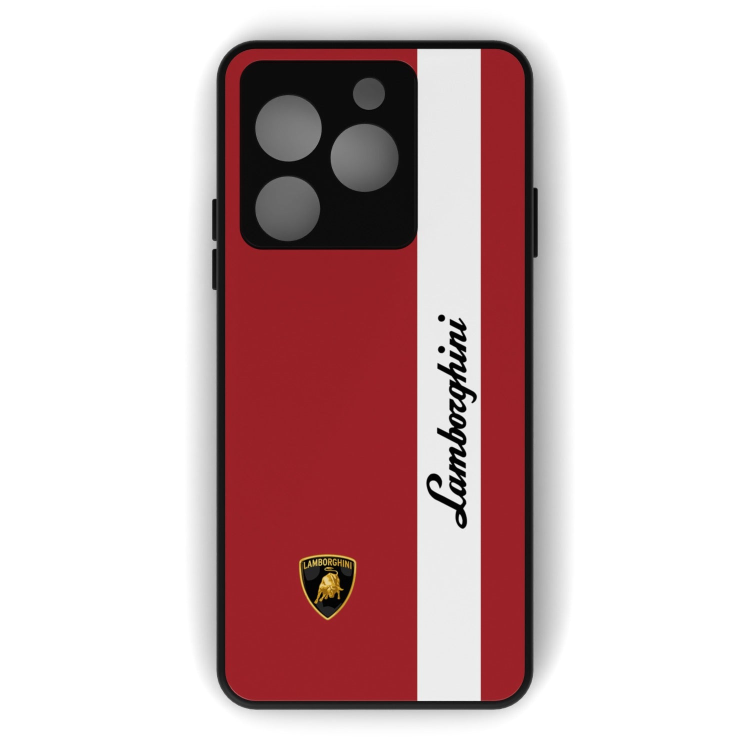 Ruby Racer printed metal phone case - flat back view