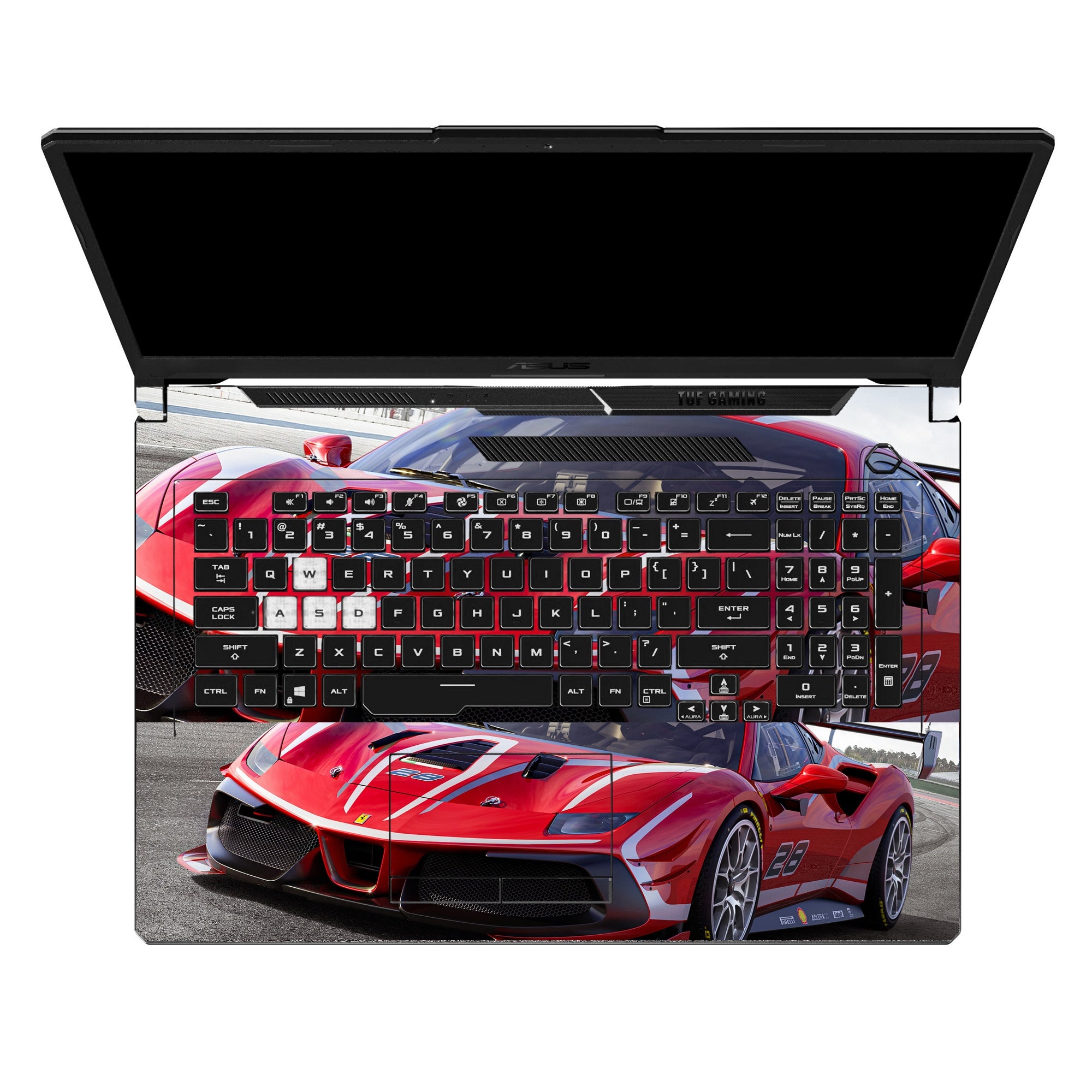 Scarlet Italian Black Supercar Rear Angle by Decalz