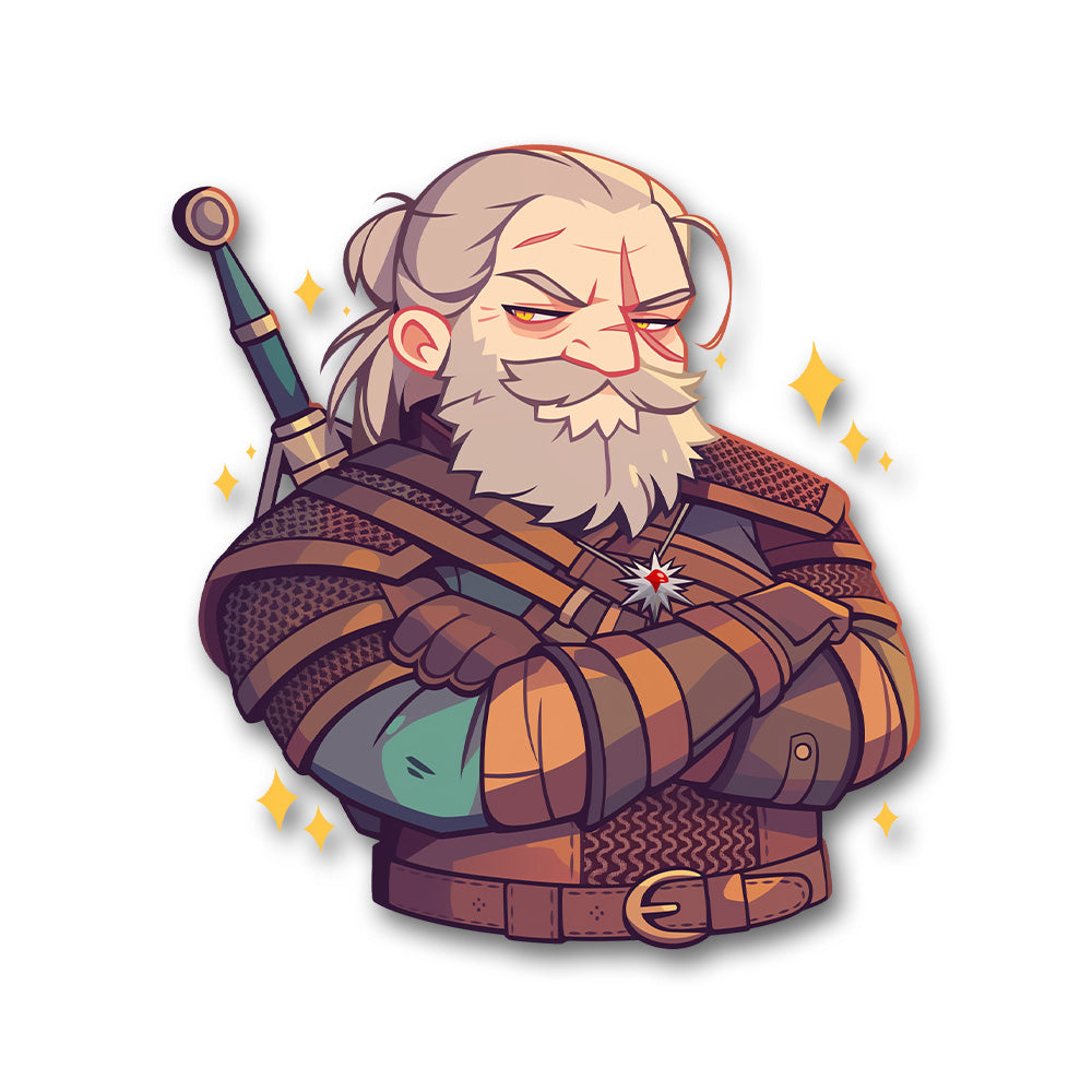 Serious Witcher Geralt Sticker