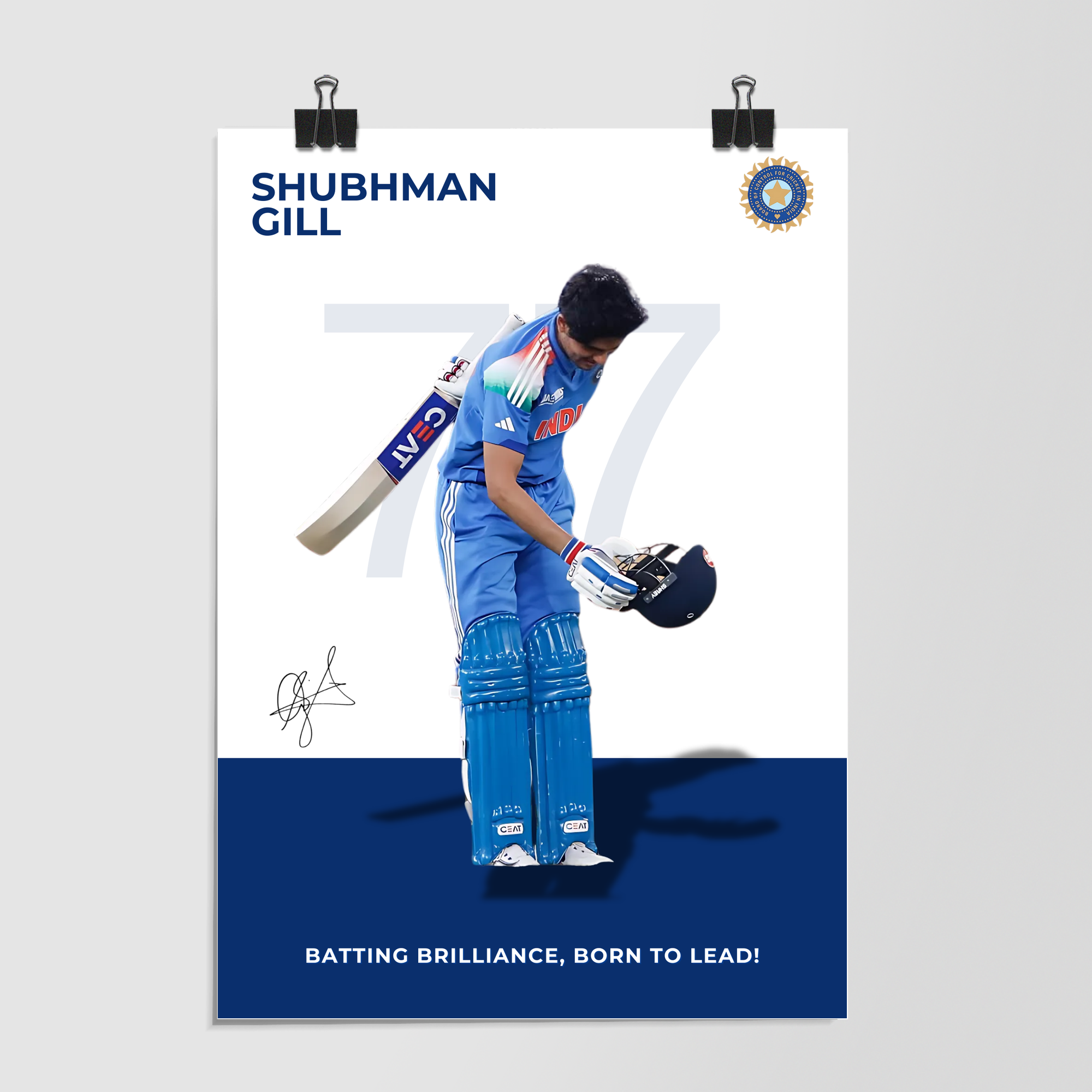 Shubman Gill Batting Brilliance Quote by Decalz