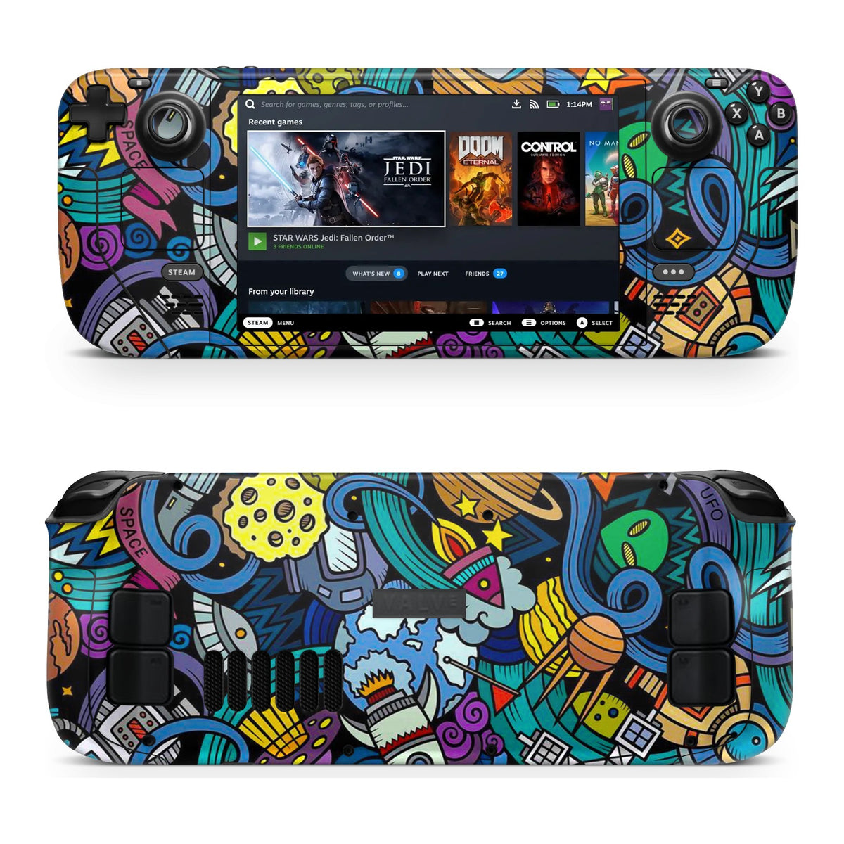 Space Doodle Steam Deck skin by Decalz