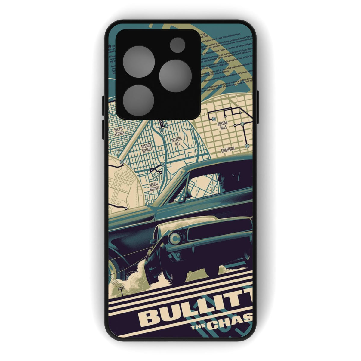 Speedster printed metal phone case - flat back view