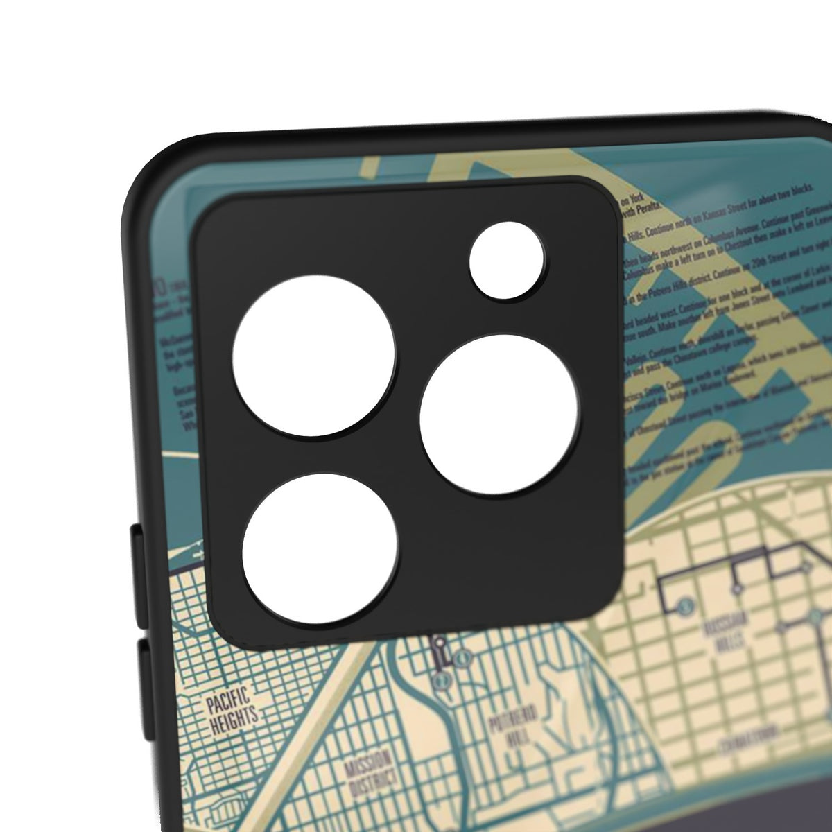 Speedster printed metal phone case - camera close-up