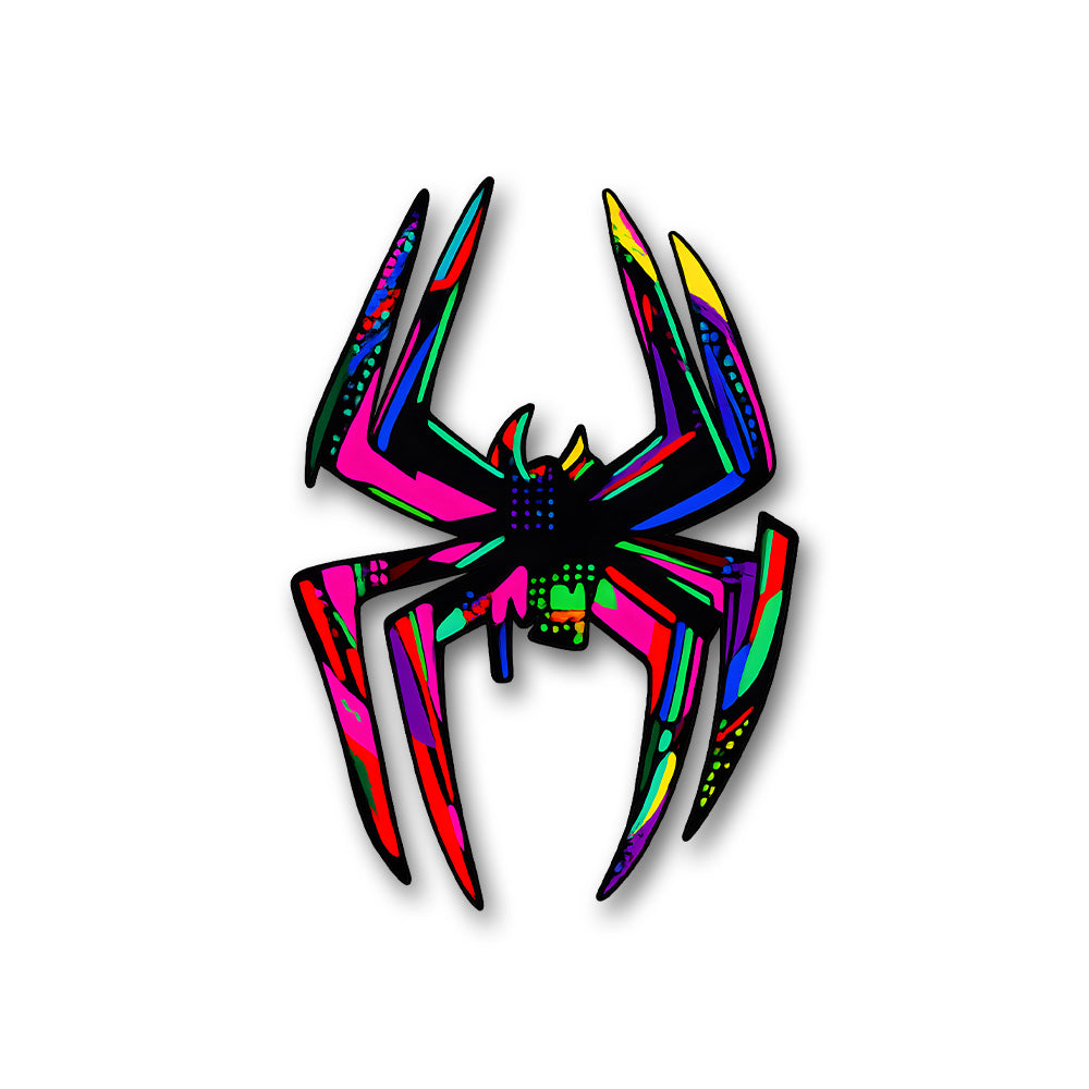Spider Man Logo Neon Art Sticker
