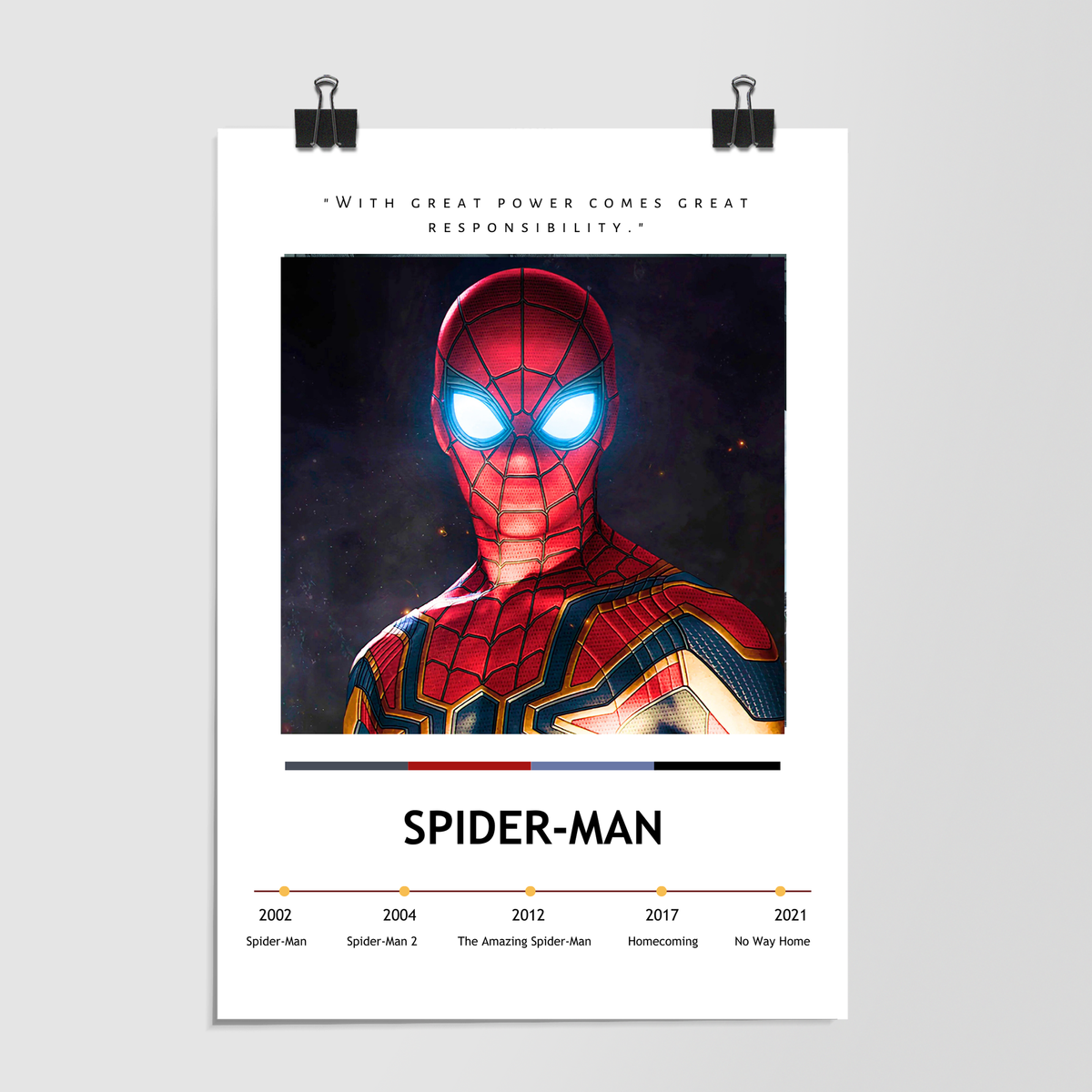 Web Slinger Hero Movie Evolution Timeline White Dramatic Lighting by Decalz