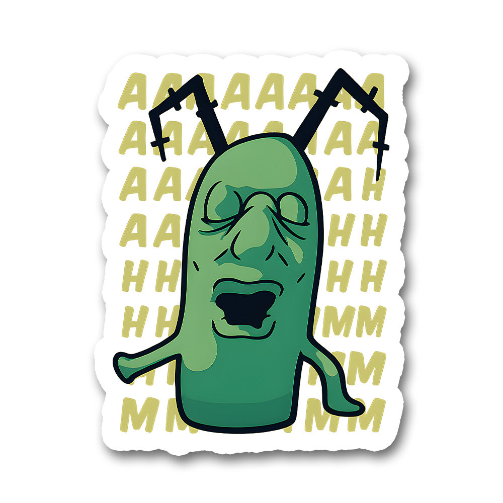 Spongebob Plankton Screaming Sticker