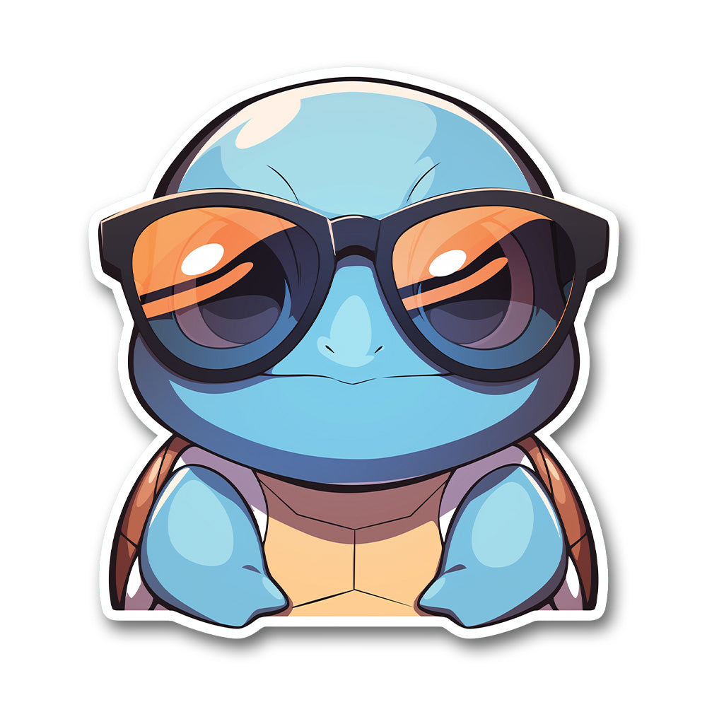 Squirtle Cool Sunglasses Sticker