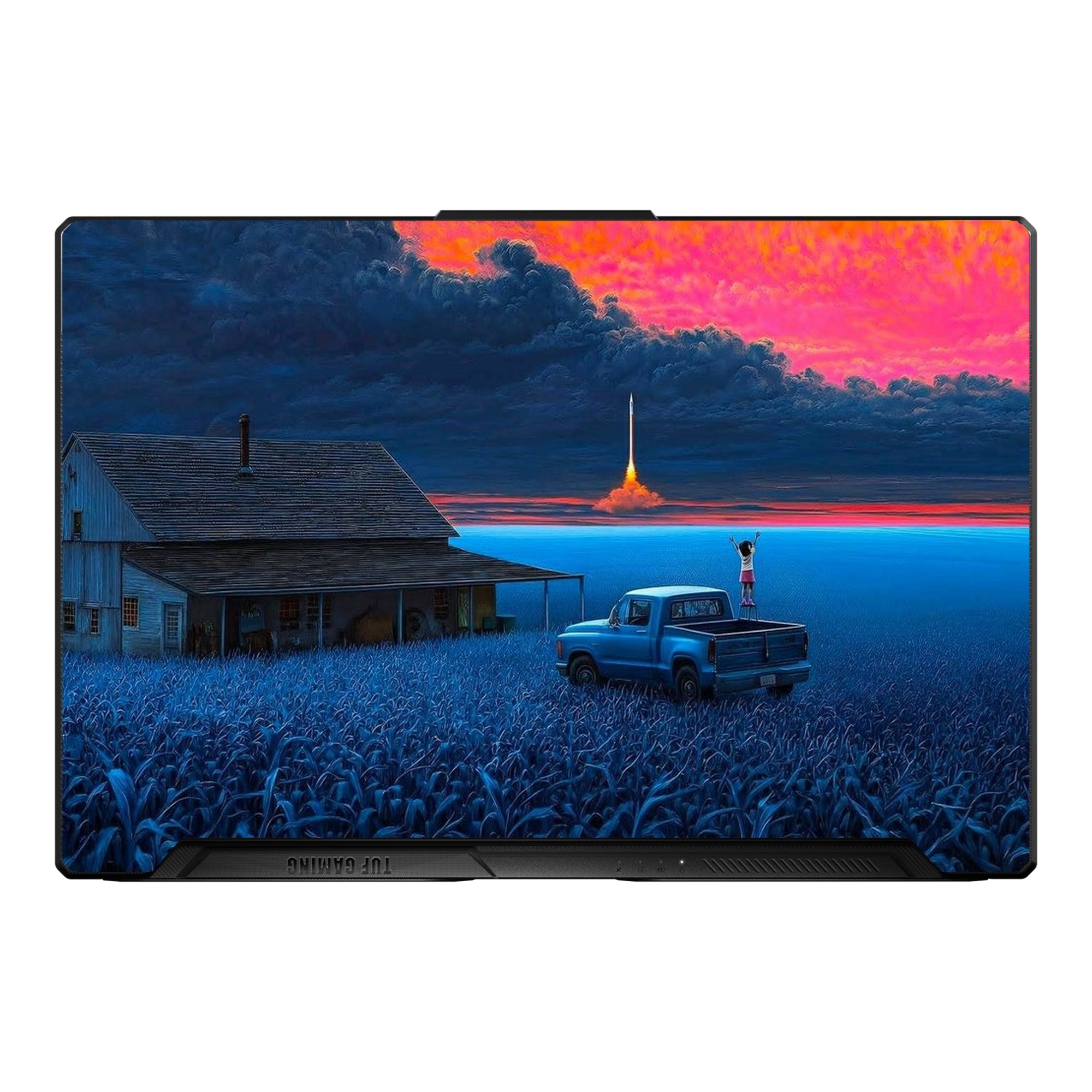 Sunset Farmhouse Field by Decalz