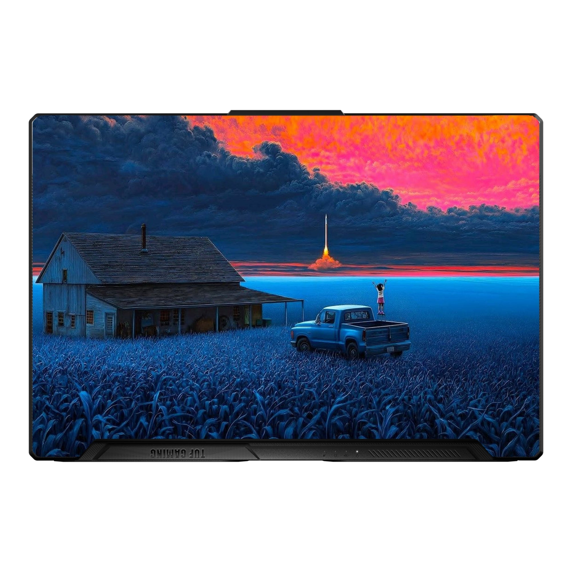 Sunset Farmhouse Field by Decalz