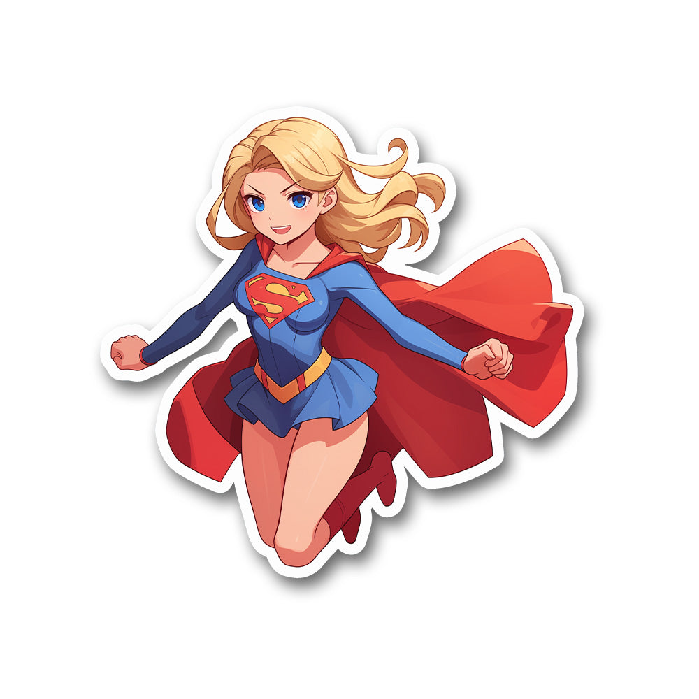 Supergirl Anime Style Sticker