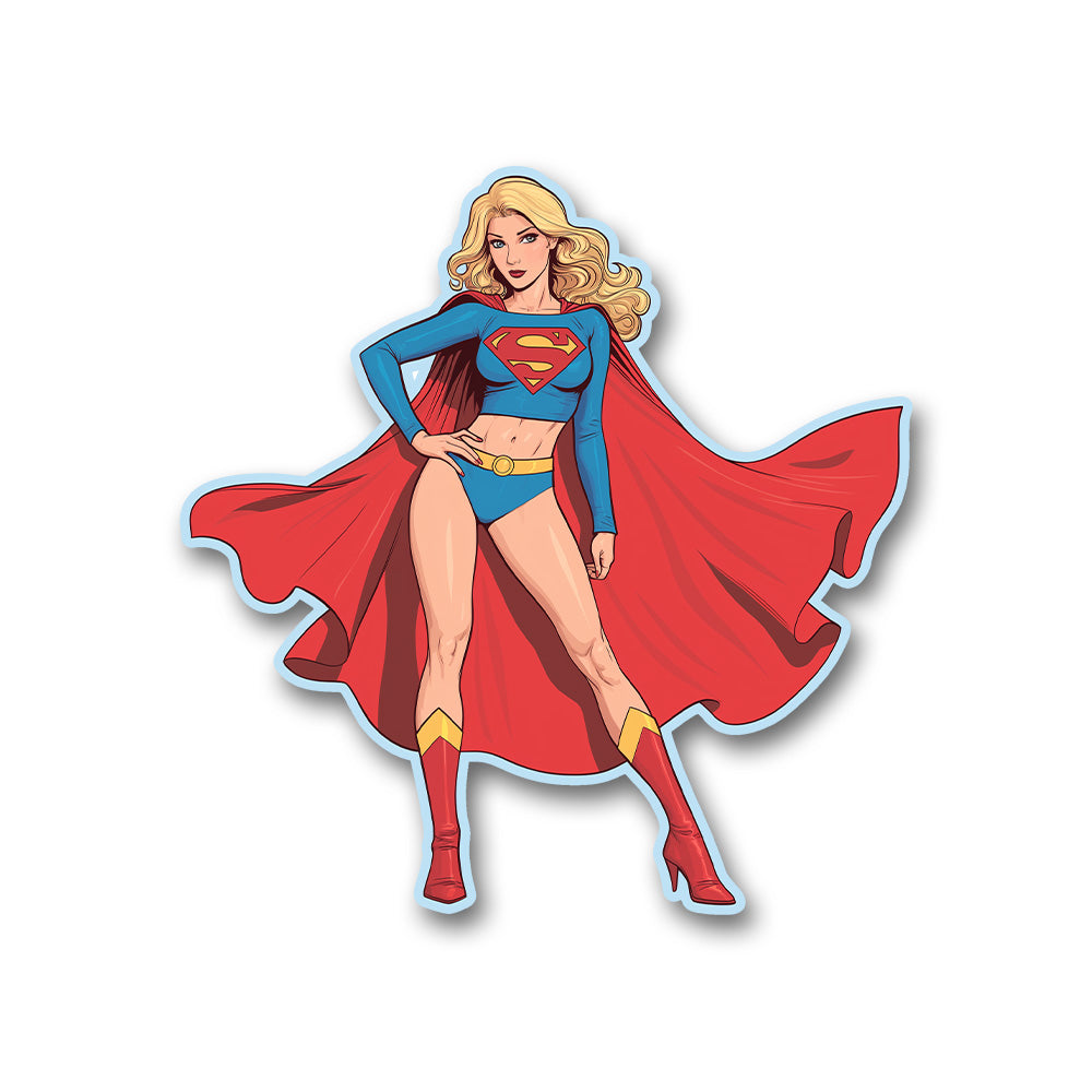 Supergirl Retro Comix Sticker