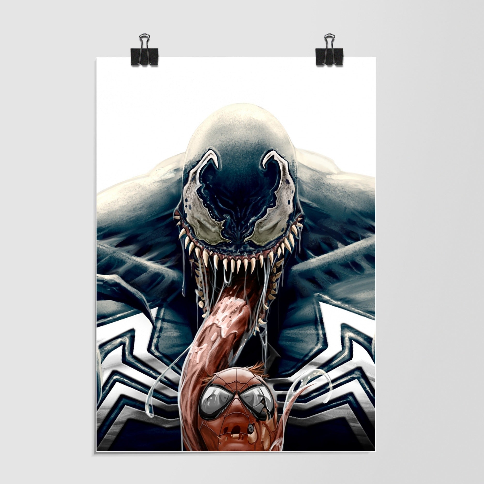 Superhero And Villain White by Decalz