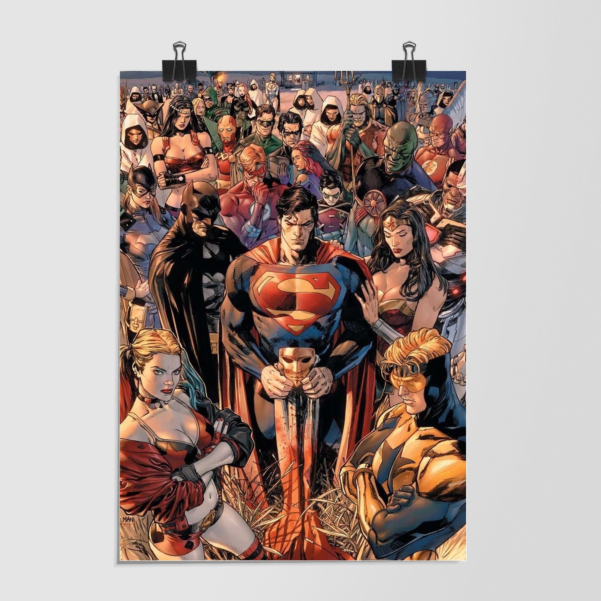 Superman Comic Art Navy by Decalz