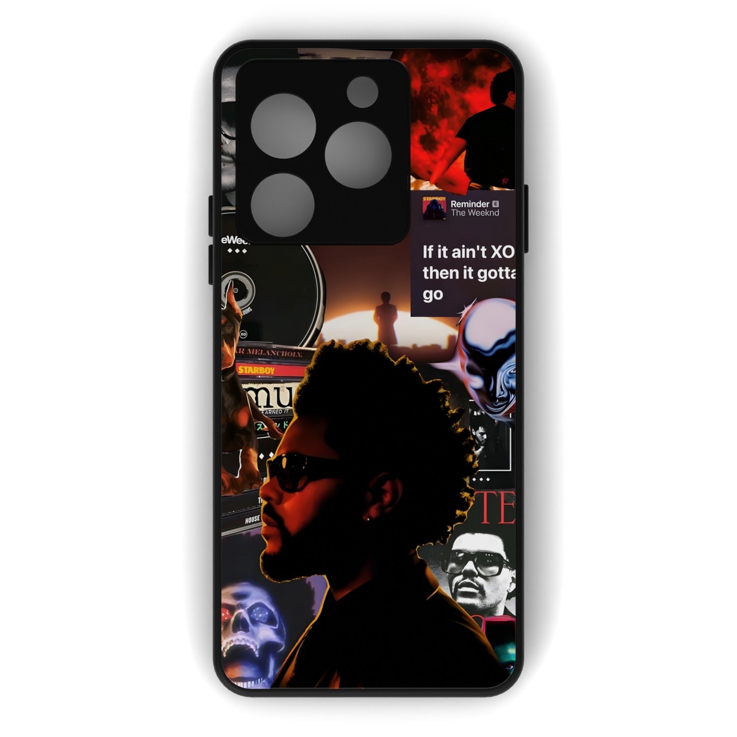 Symphony printed metal phone case - flat back view