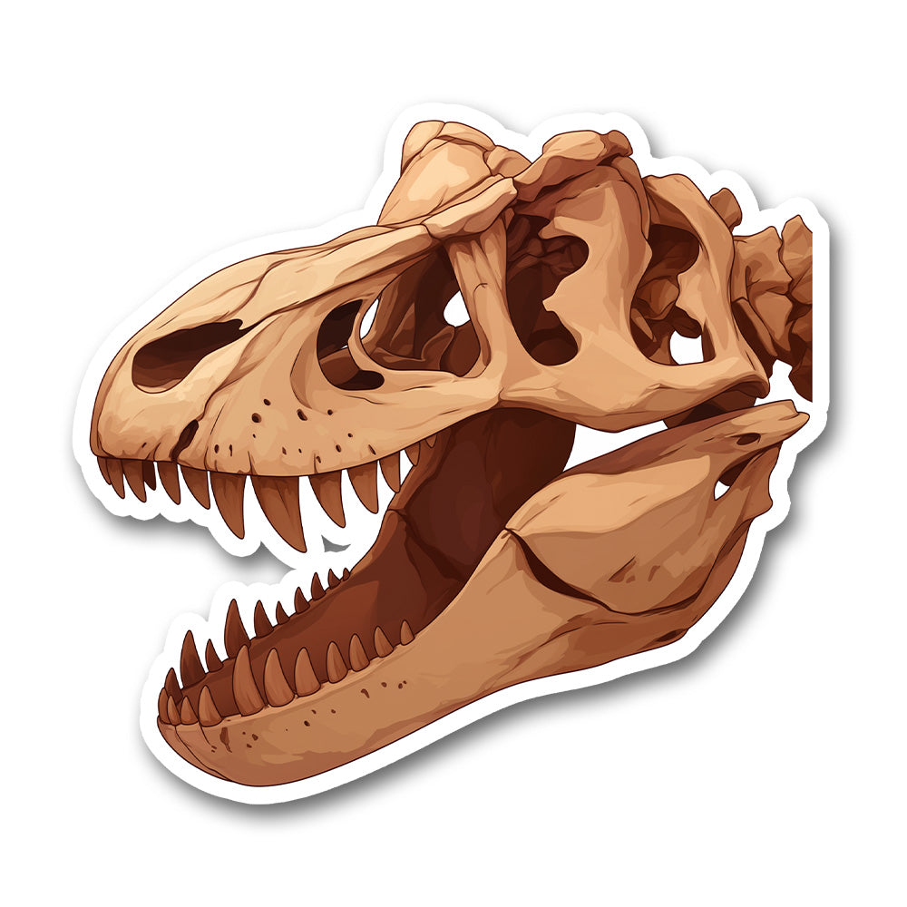 T Rex Dinosaur Skull Sticker