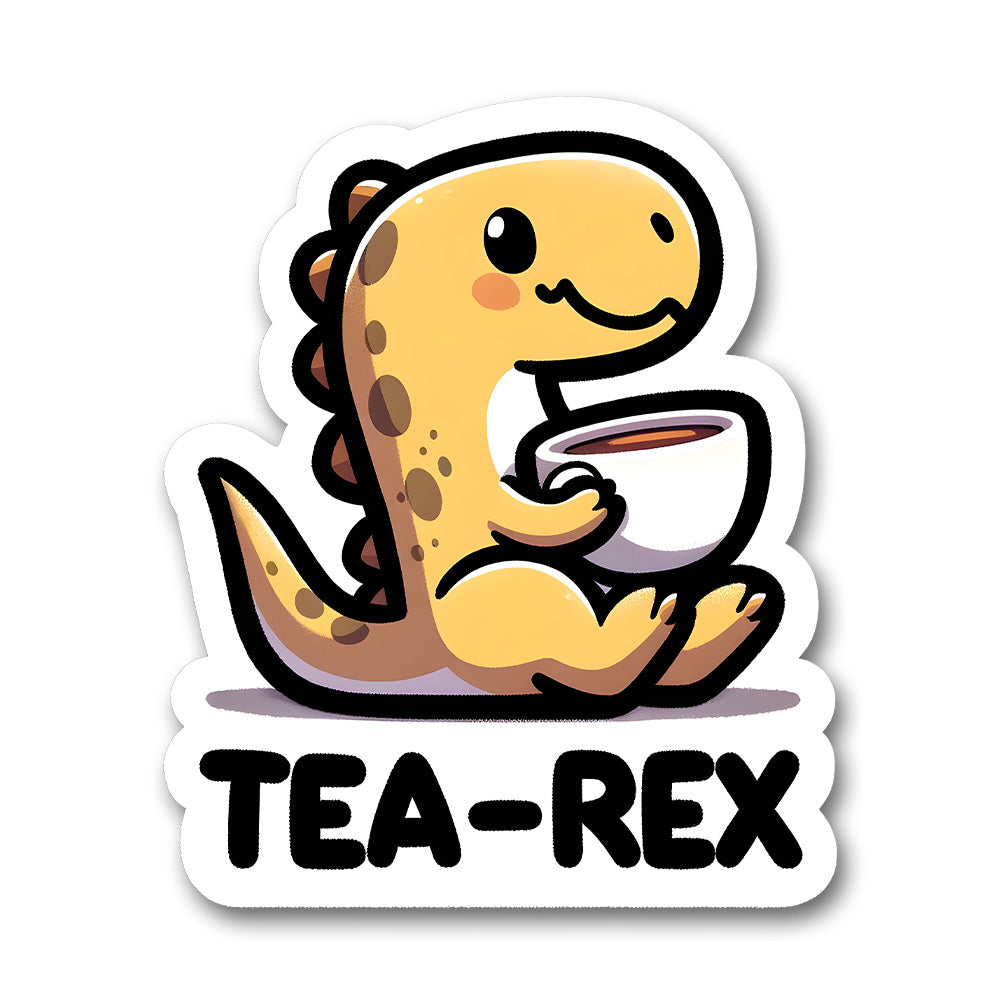Tea Rex Dinosaur Cute Sticker