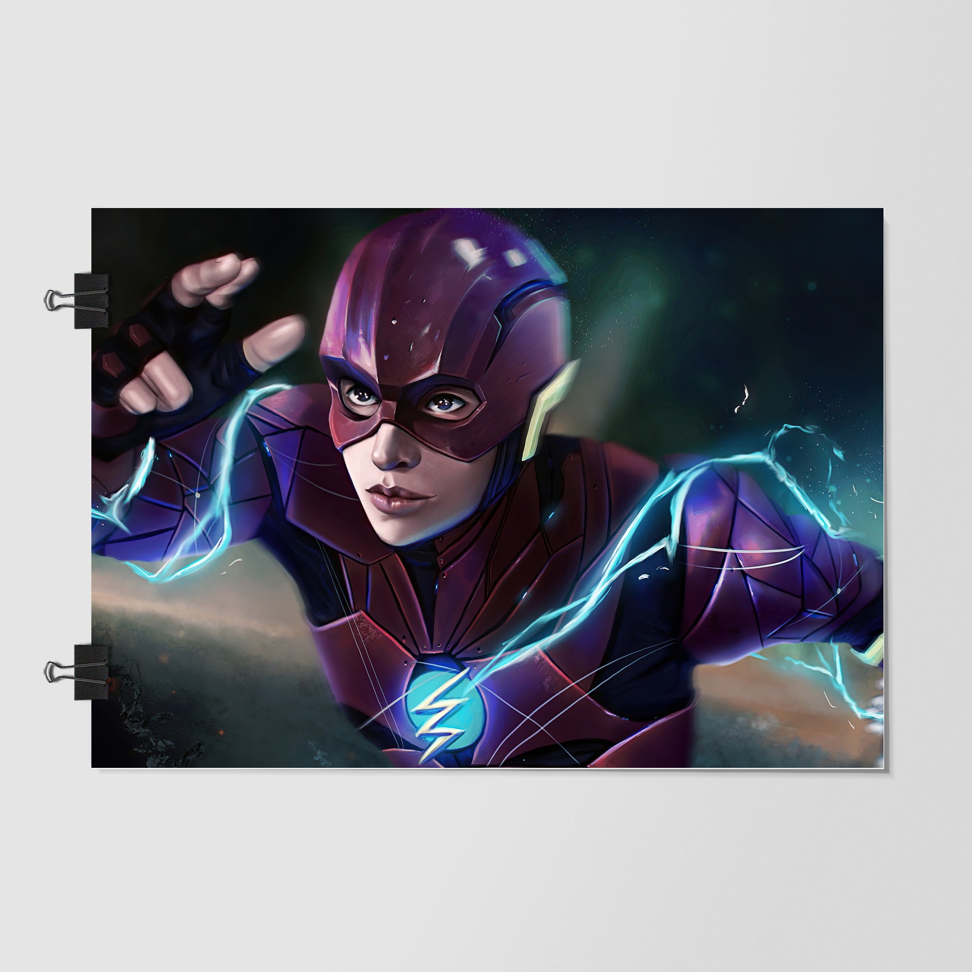 The Flash Black Close Up Portrait by Decalz