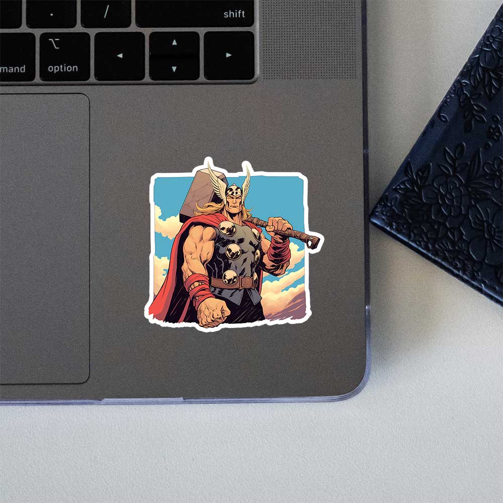 Thor Retro Comic Mighty Hammer Sticker