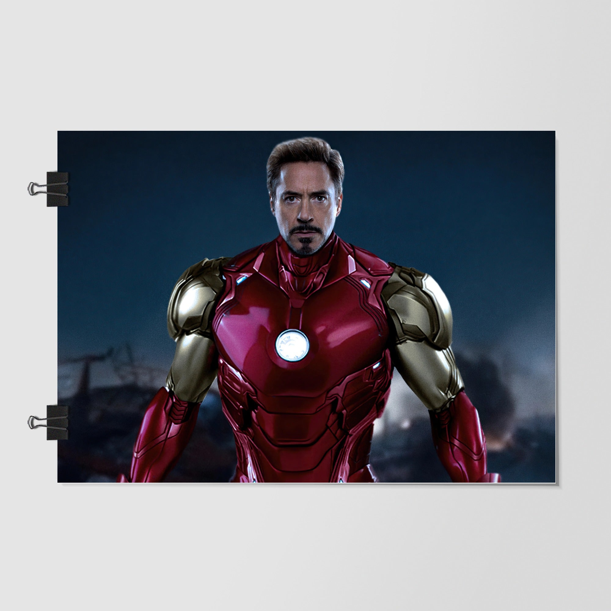 Tony Stark Iron Man Black Dramatic Lighting by Decalz
