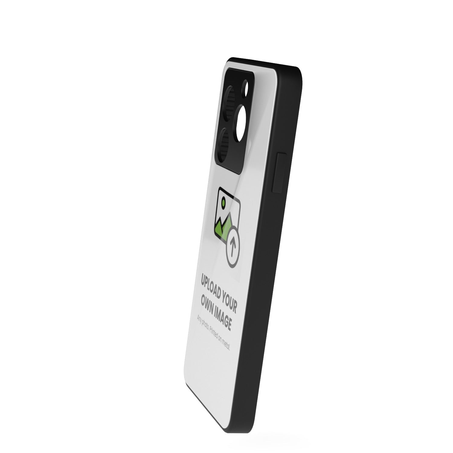 Upload your own photo printed metal phone case - side view