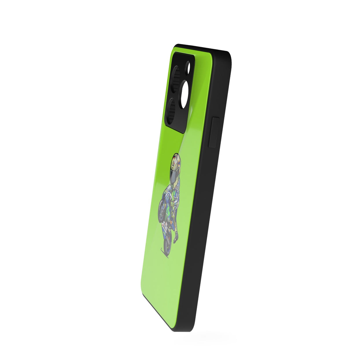 VR46 printed metal phone case - side view