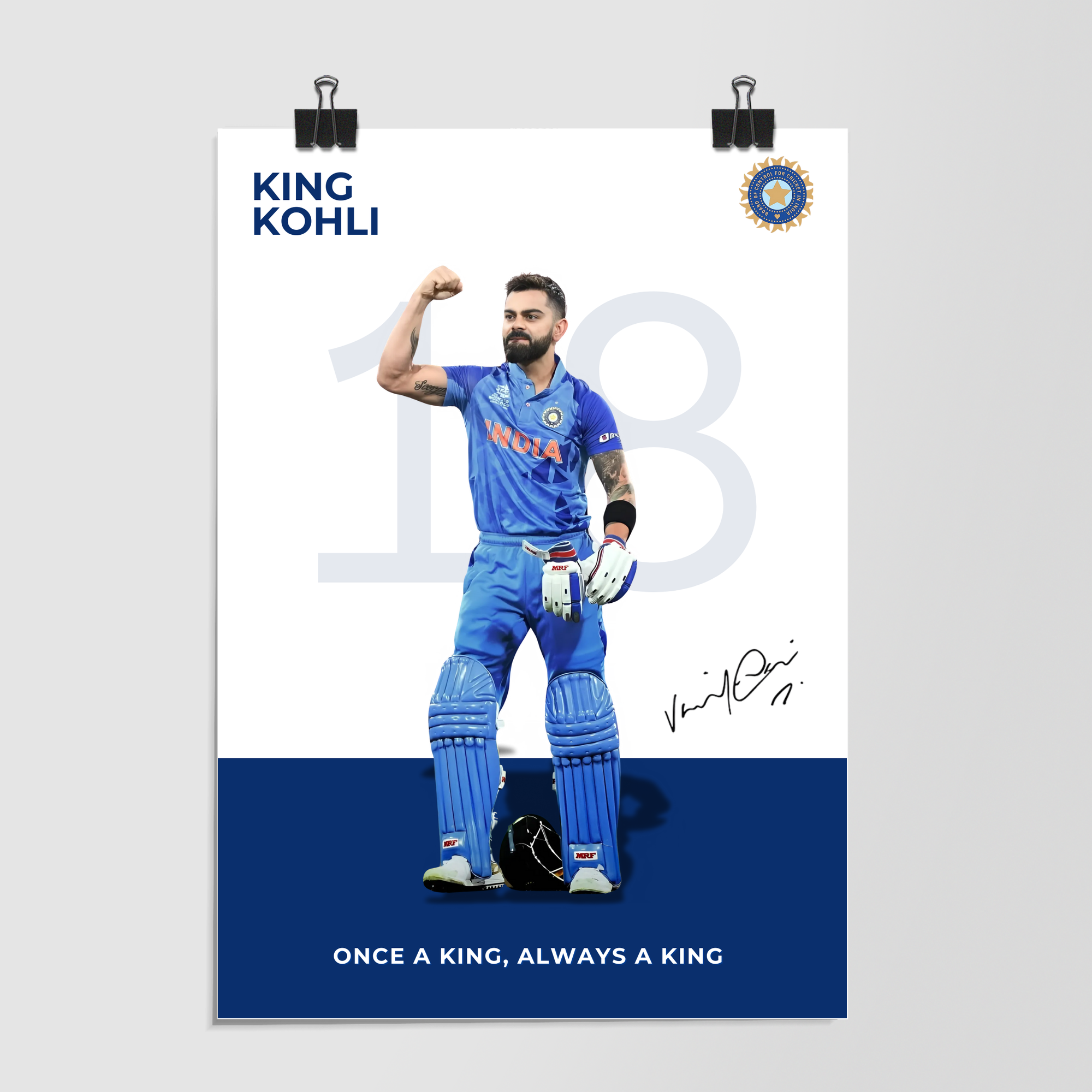Virat Kohli Once A King Quote by Decalz