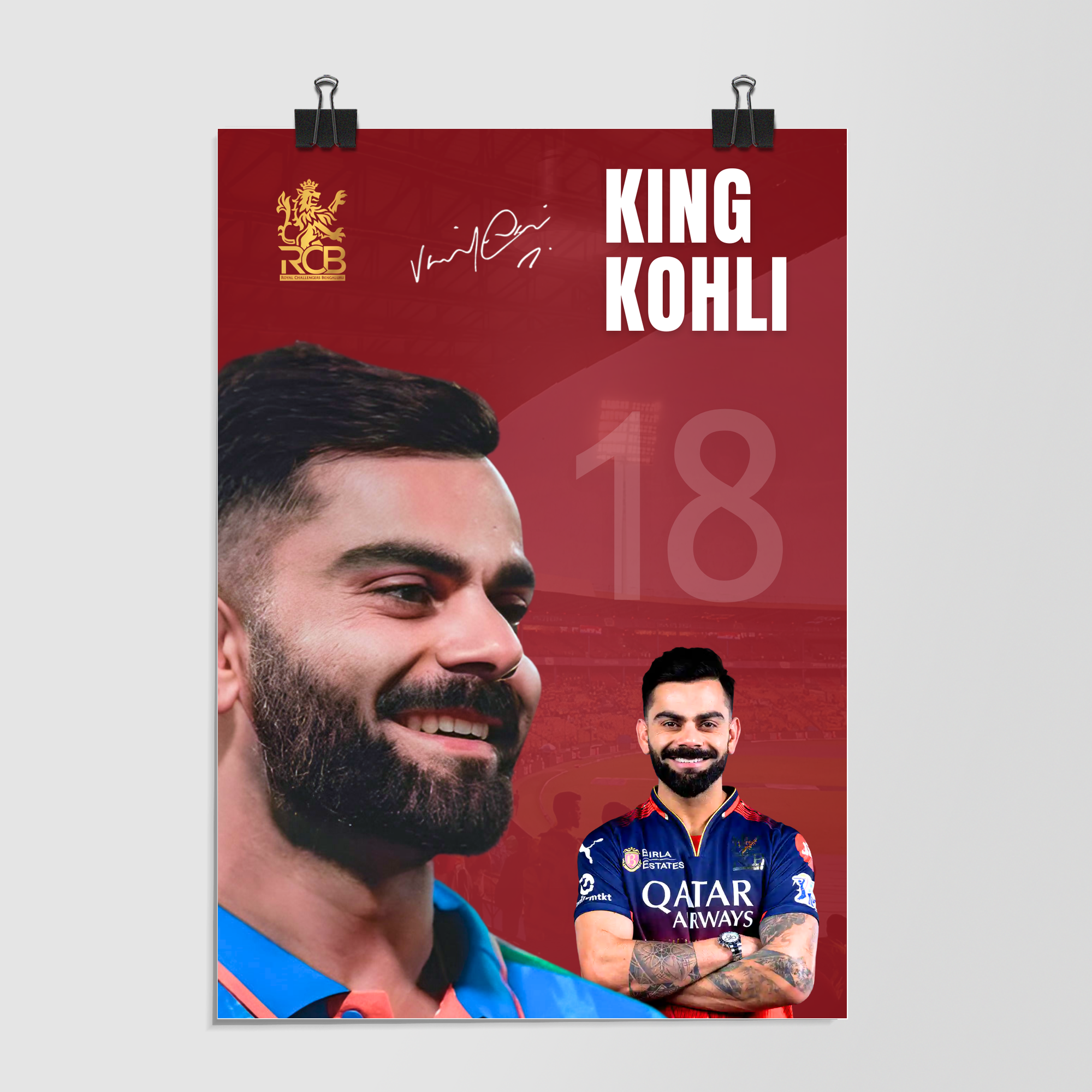 Virat Kohli Red by Decalz