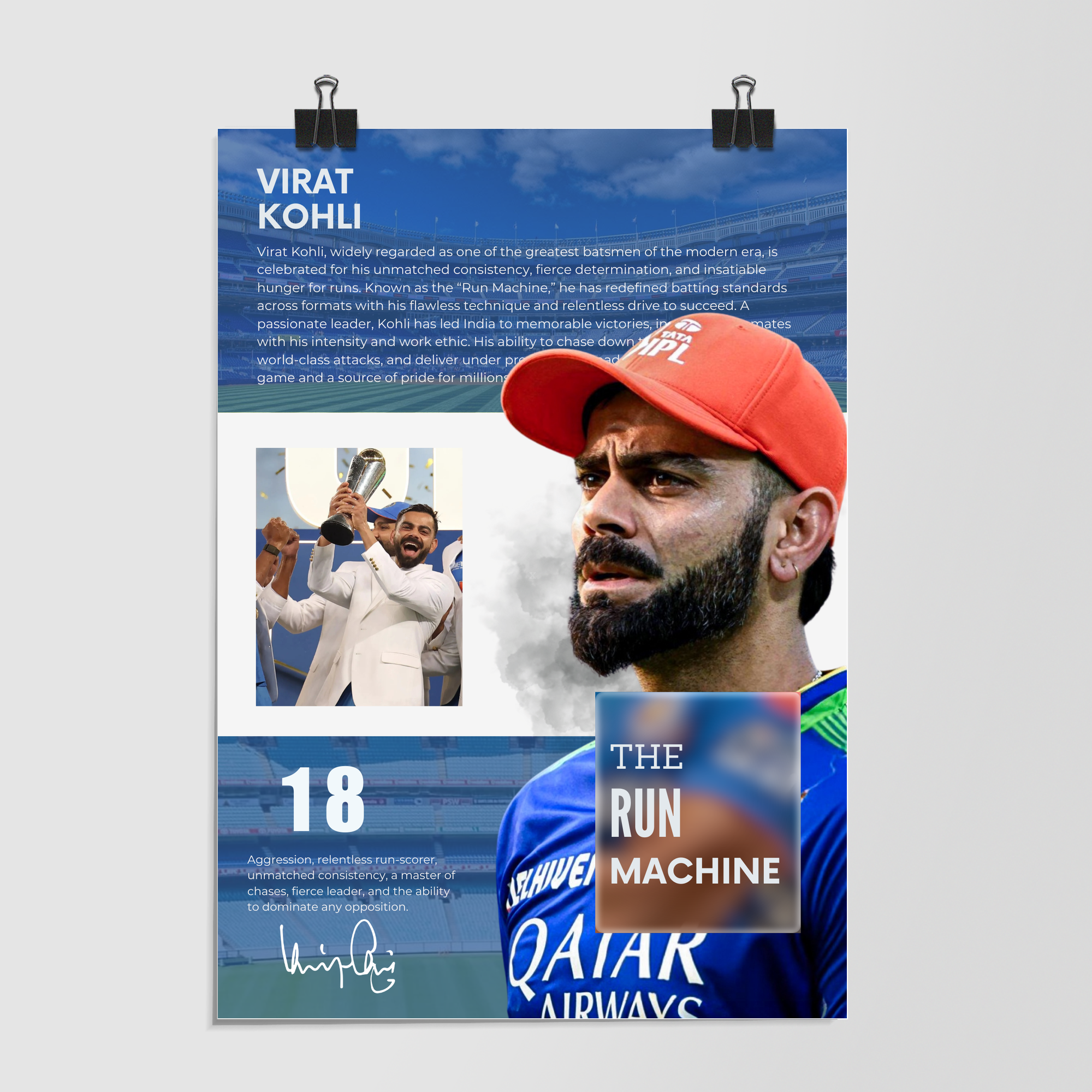 Virat Kohli Run Machine Stats by Decalz