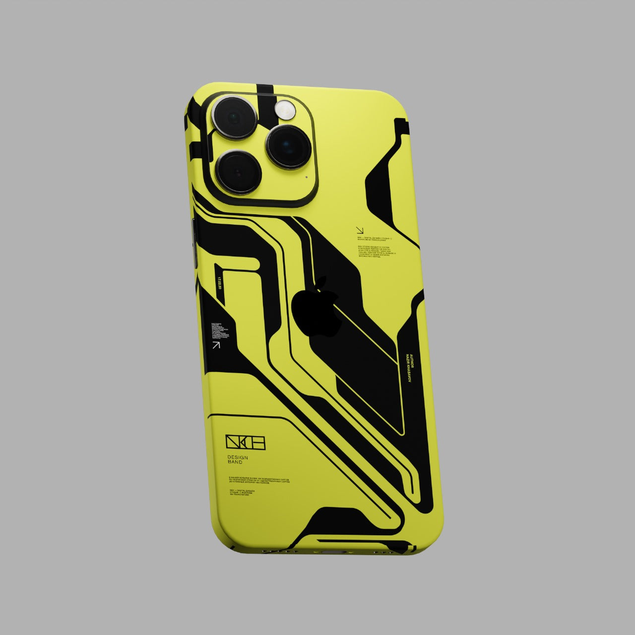 Cyber Yellow & Black Mobile Skins & Wraps