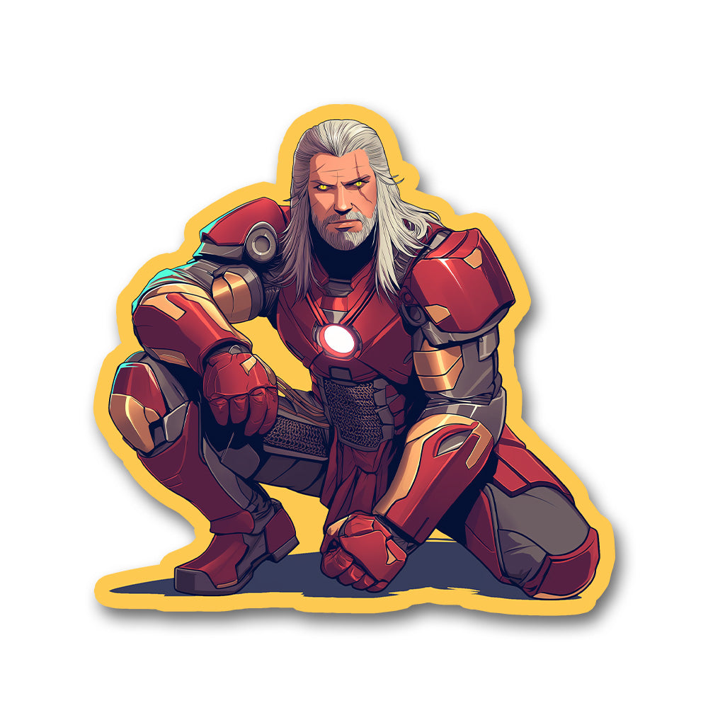 Witcher In Iron Man Armor Sticker