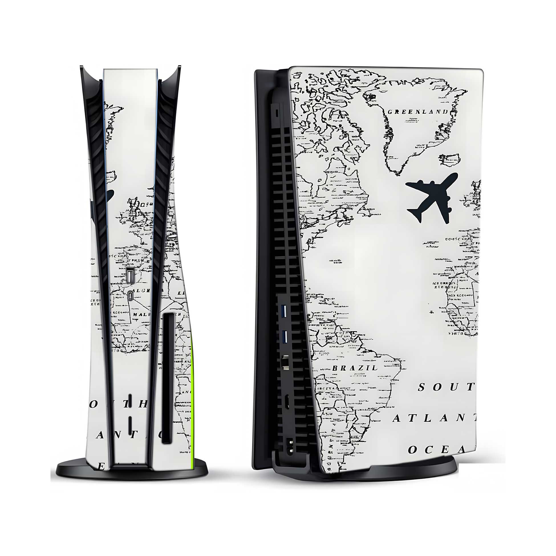World Map Wanderlust PlayStation 5 Fat Skins & Wraps
