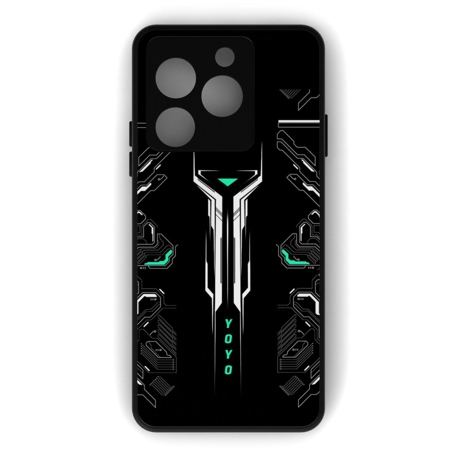Yo Yonic printed metal phone case - flat back view