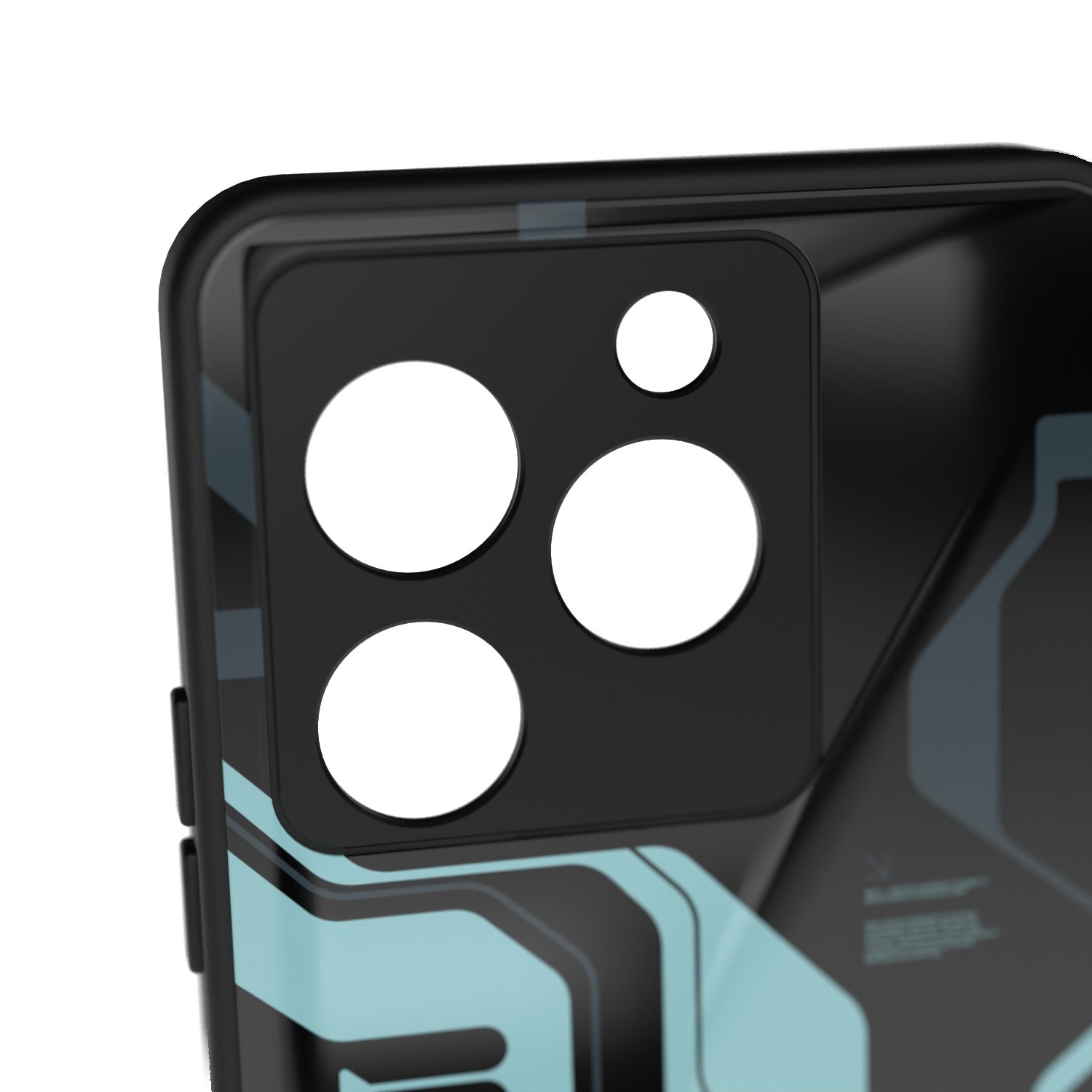 Zero OG Cyberpunk printed metal phone case - camera close-up