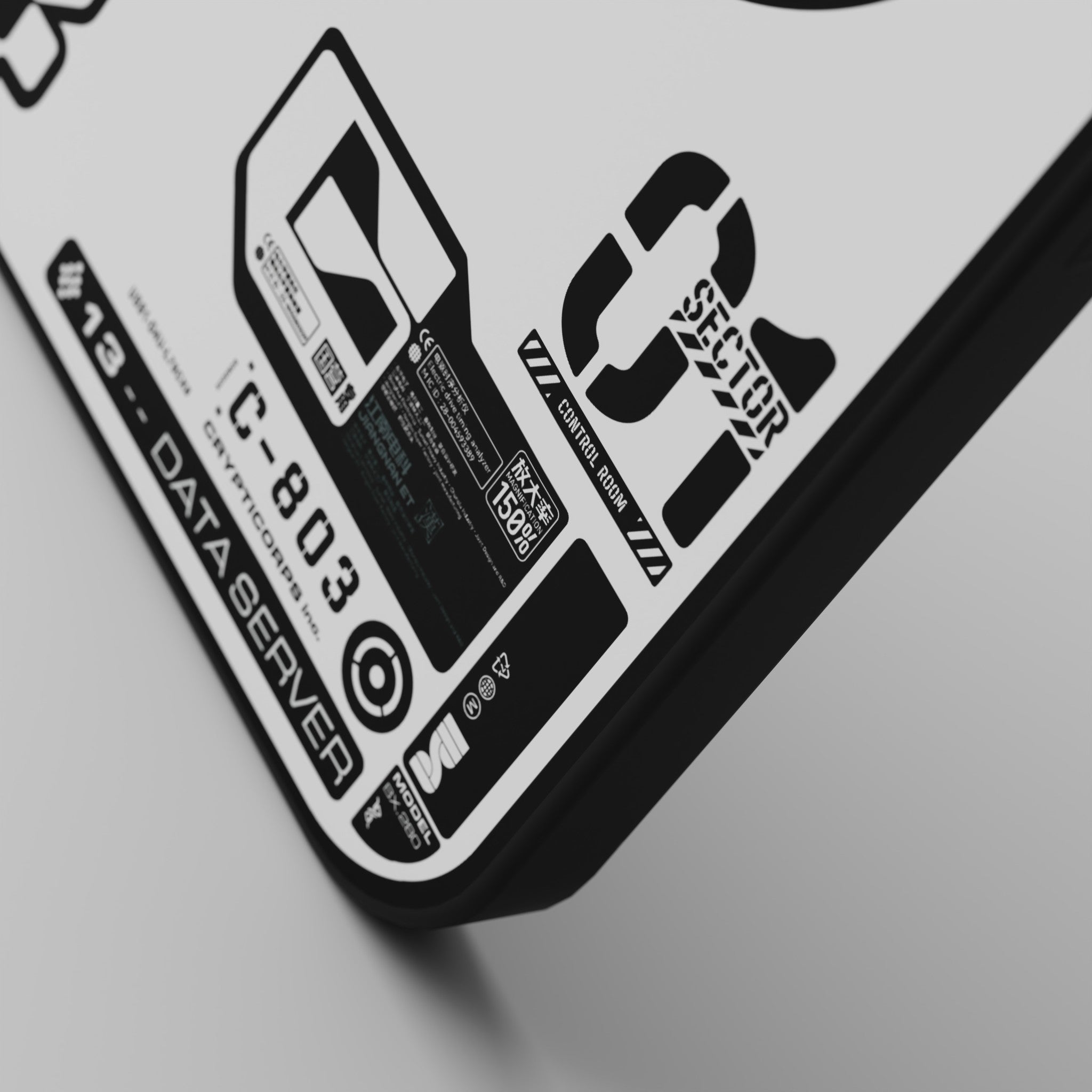 Airlock C-803 mobile skin by Decalz - serial plate detail
