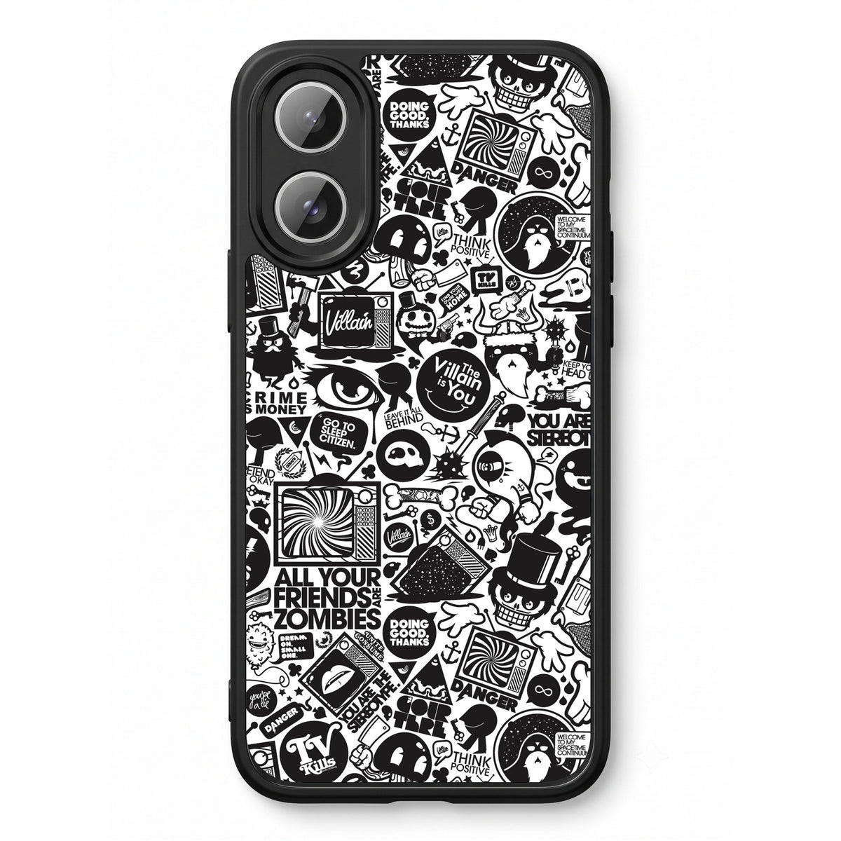 All Your Friends are Zombies printed Doyers case, alternate view