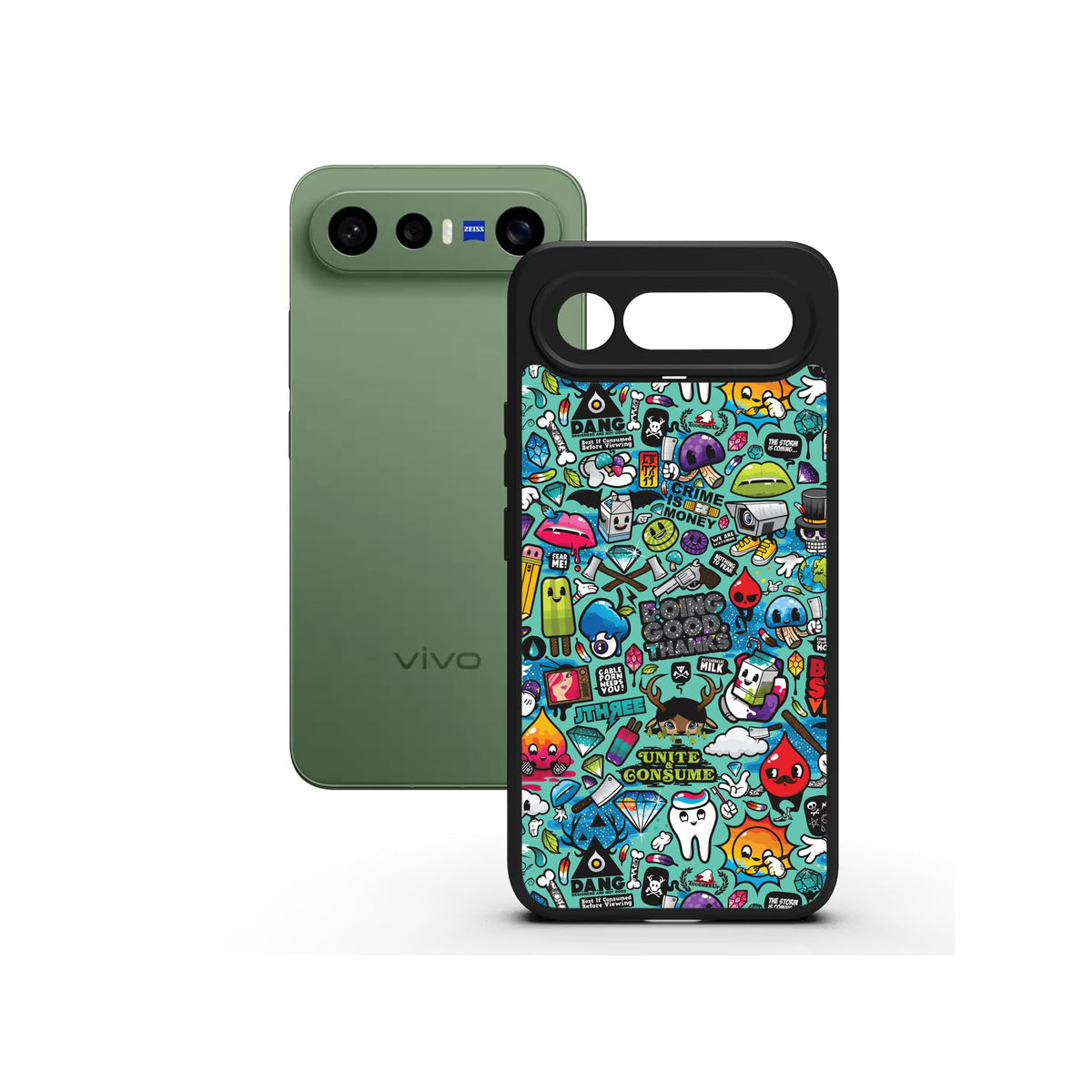 Bluesketch printed Doyers case, alternate view