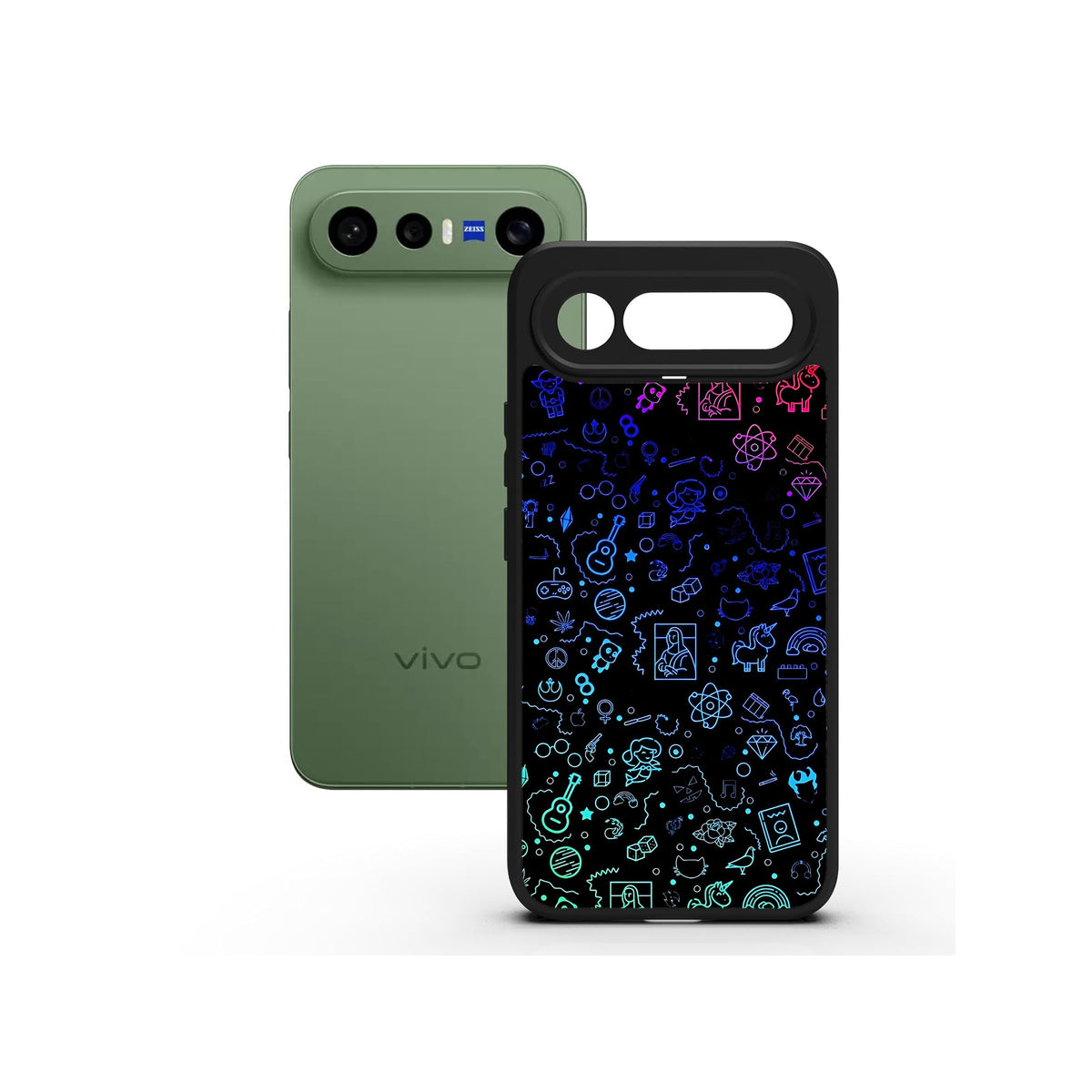 Chroma Doodle printed Doyers case, alternate view