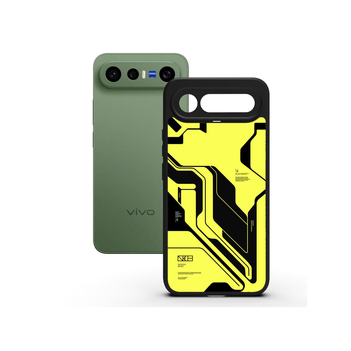 Cyber Yellow & Black printed Doyers case, alternate view