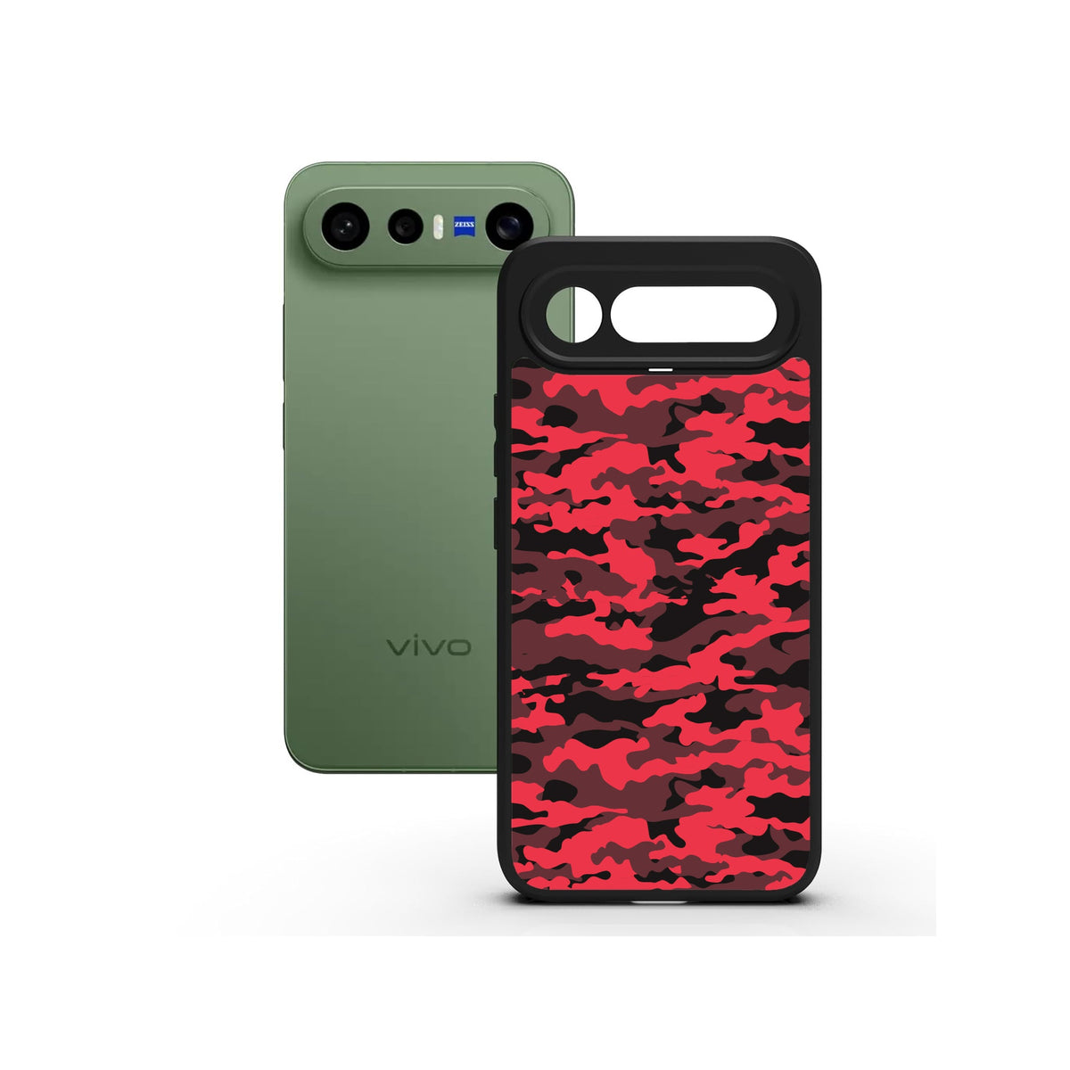 Dark Red Camo printed Doyers case, alternate view