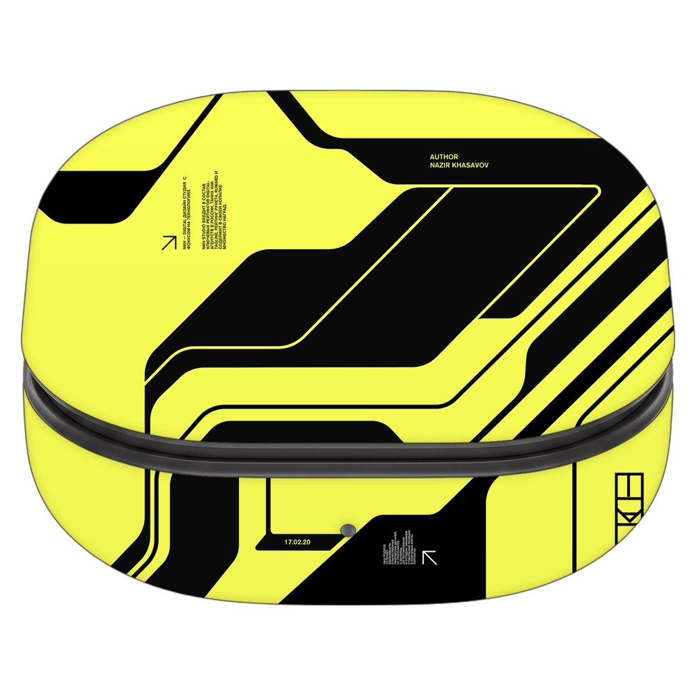 Samsung Galaxy Buds FE skin - Cyber Yellow & Black