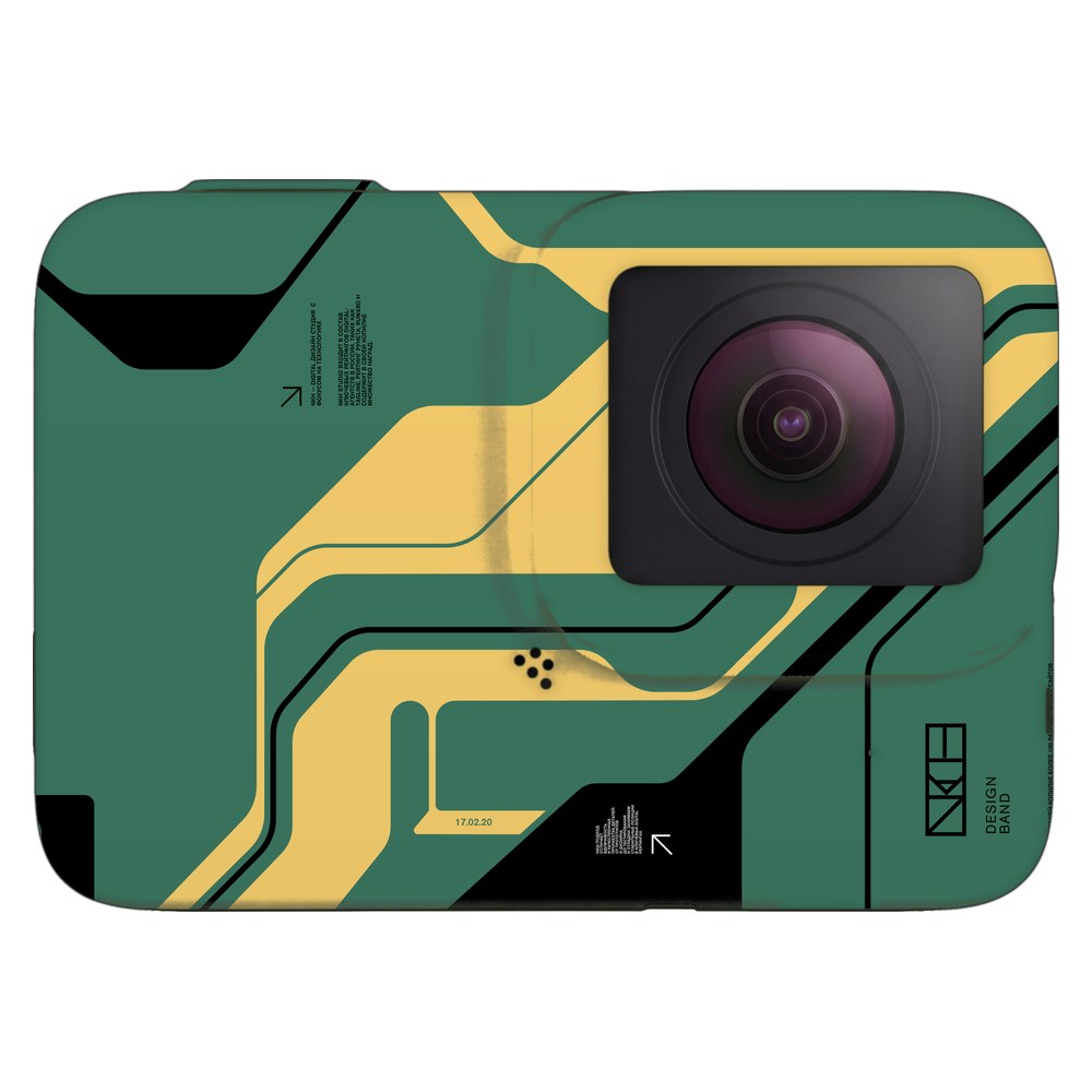 GoPro Hero 7 Silver skin - Curcuit Green