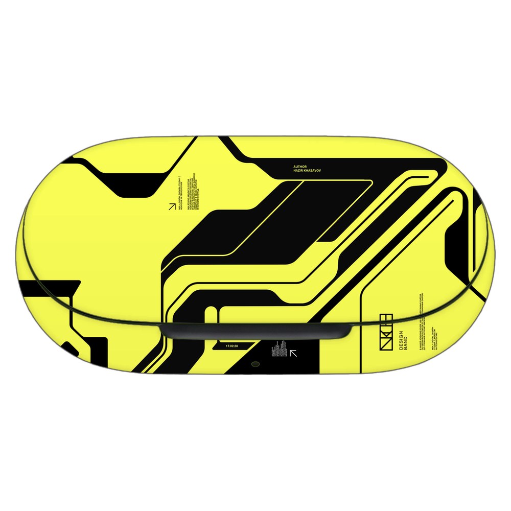 OnePlus Buds Z2 skin - Cyber Yellow & Black