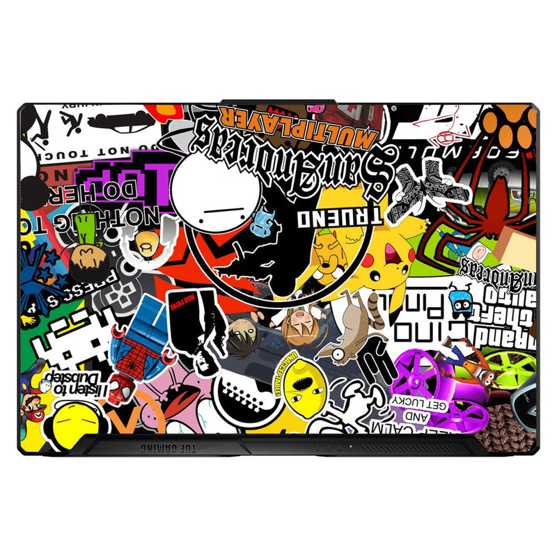 ASUS TUF Dash F15 Gaming, FX516P laptop skin - 90's Doodle