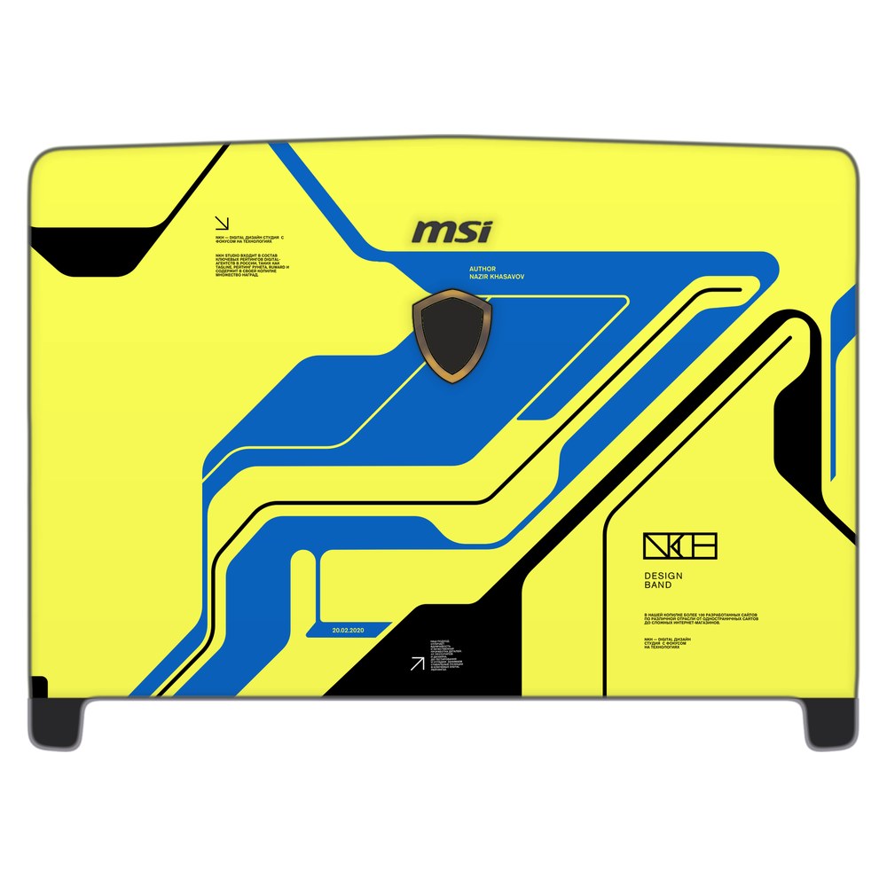 MSI Dominator Pro GT62VR-7RE laptop skin - Cyber Yellow