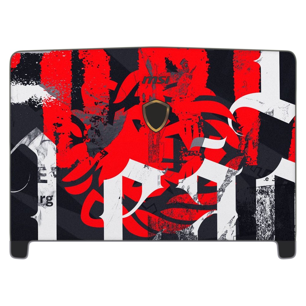 MSI Dominator Pro GT62VR-7RE laptop skin - Distressed Red Art