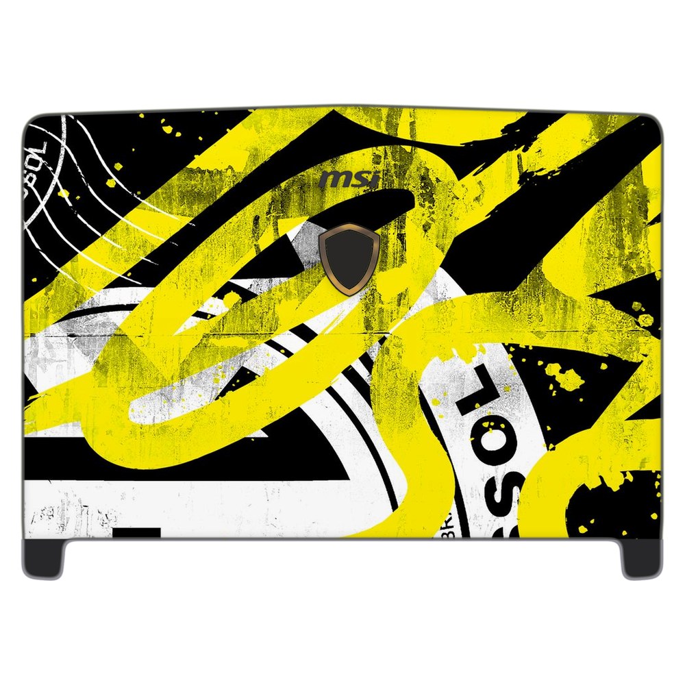 MSI Dominator Pro GT62VR-7RE laptop skin - Distressed Yellow Textures