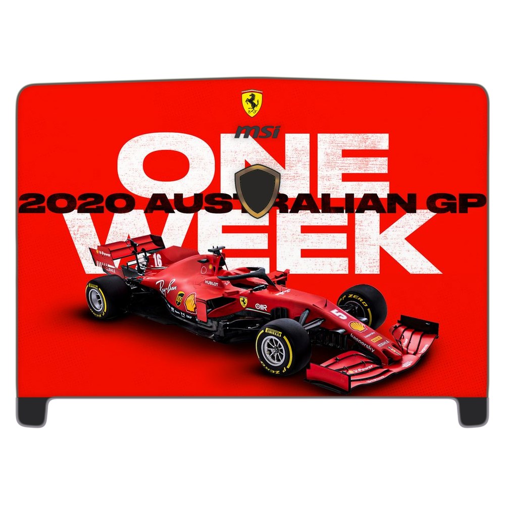 MSI Dominator Pro GT62VR-7RE laptop skin - Melbourne GP Ferrari Countdown