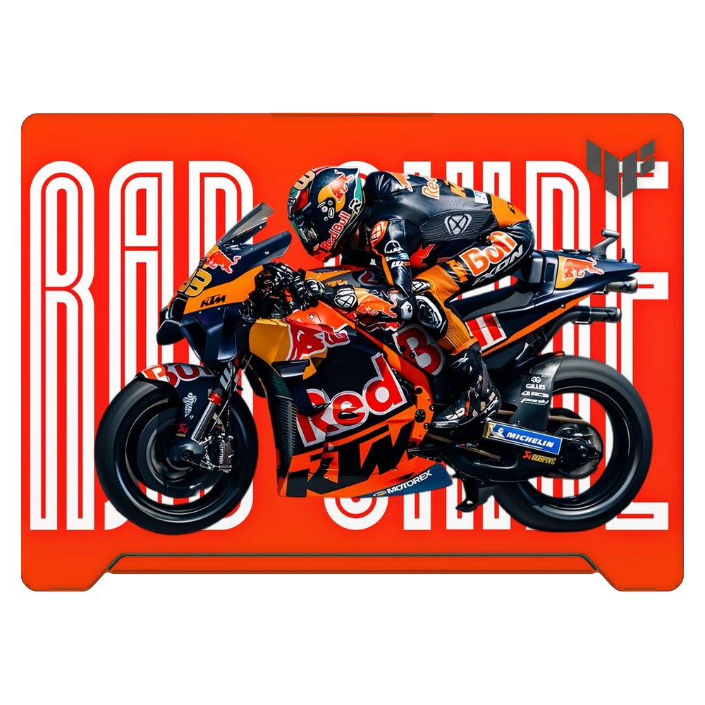 ASUS TUF Dash F15 FX517Z 2022 laptop skin - Binder RedBull KTM Action