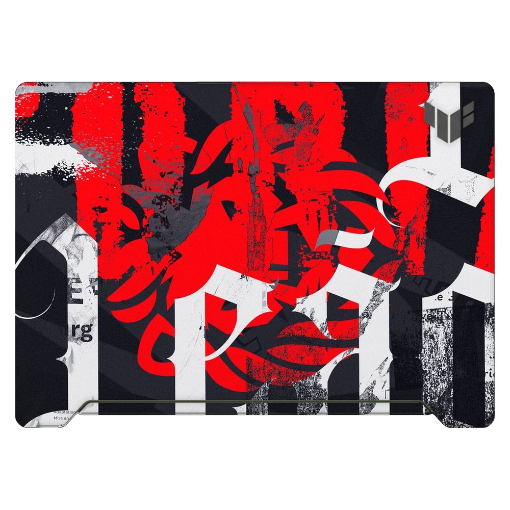 ASUS TUF Dash F15 FX517Z 2022 laptop skin - Distressed Red Art