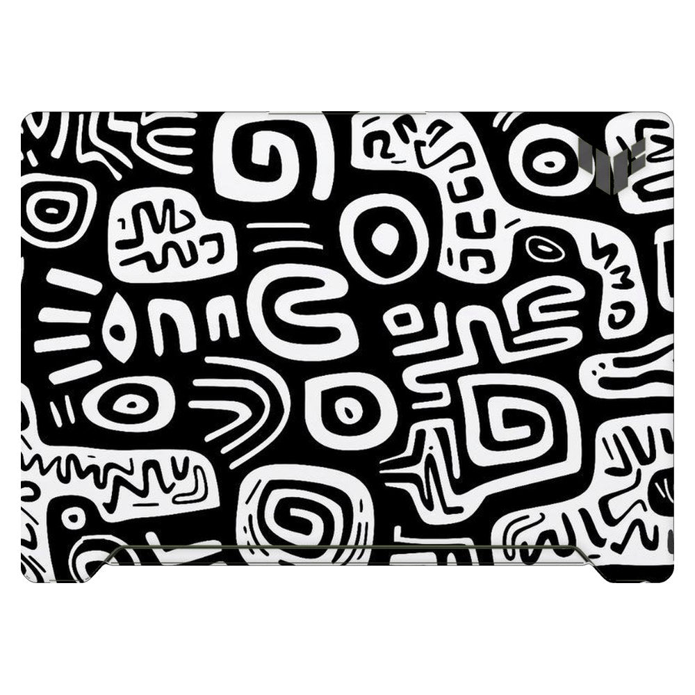 ASUS TUF Dash F15 FX517Z 2022 laptop skin - Monochrome Primitive Art